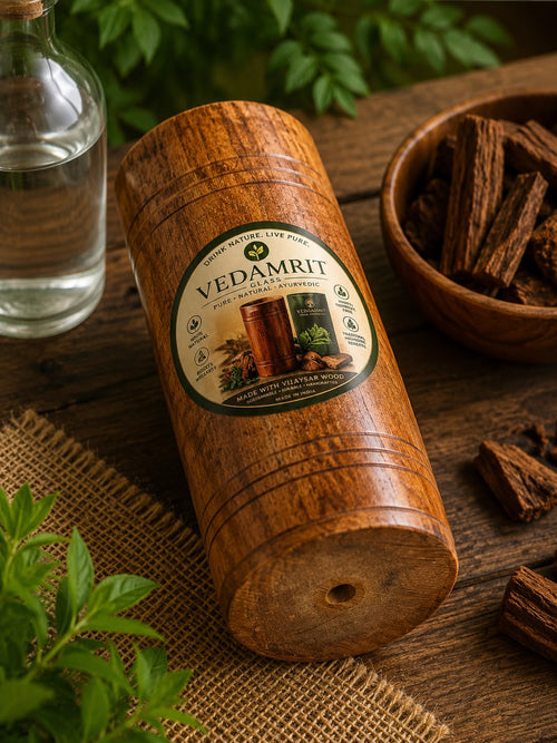 Vedamrit Vijaysar Wood Glass